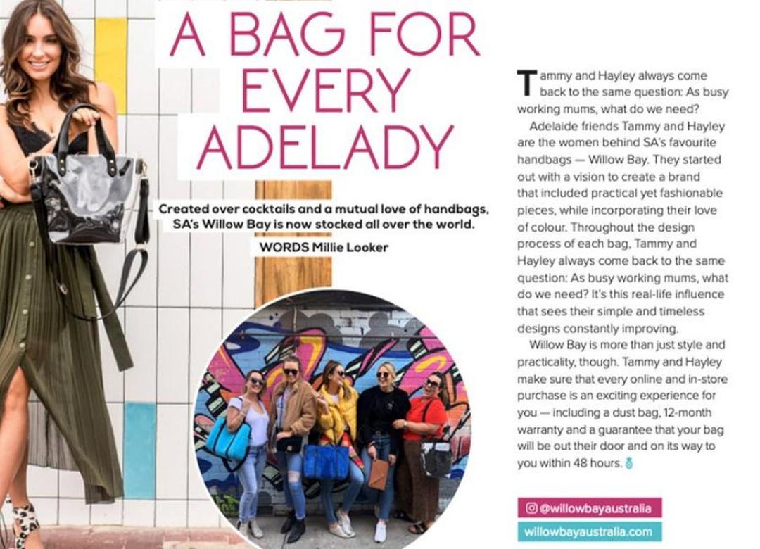 ADELADY MAGAZINE - A BAG FOR EVERY ADELADY - 25TH SEPT 2019