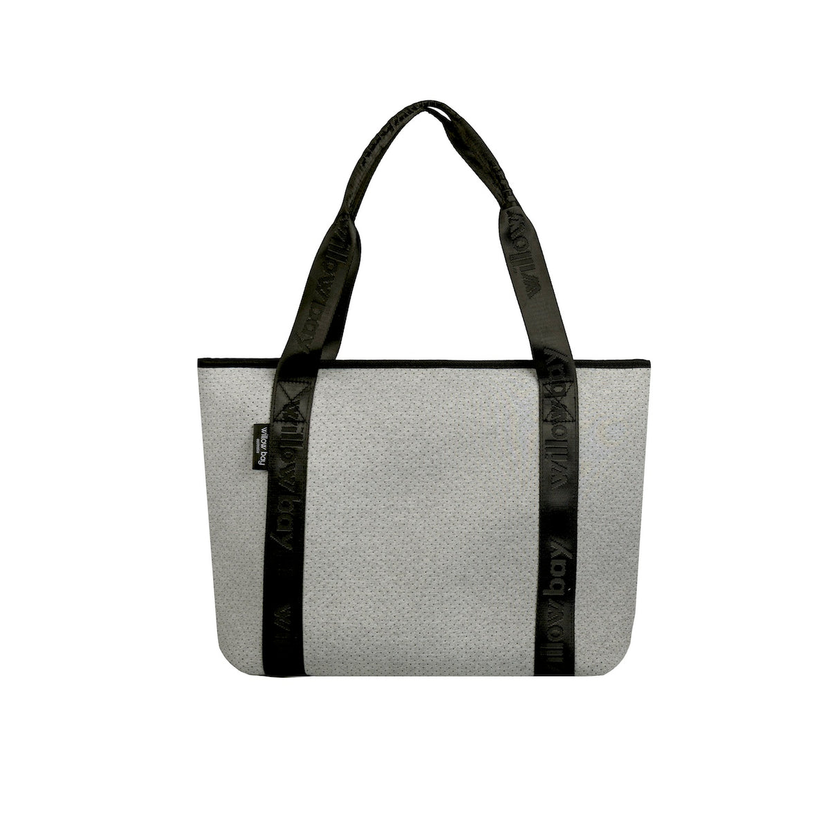 BOUTIQUE TRAVEL Neoprene Tote Bag With Zip (with luggage/trolley sleeve) - LIGHT MARLE