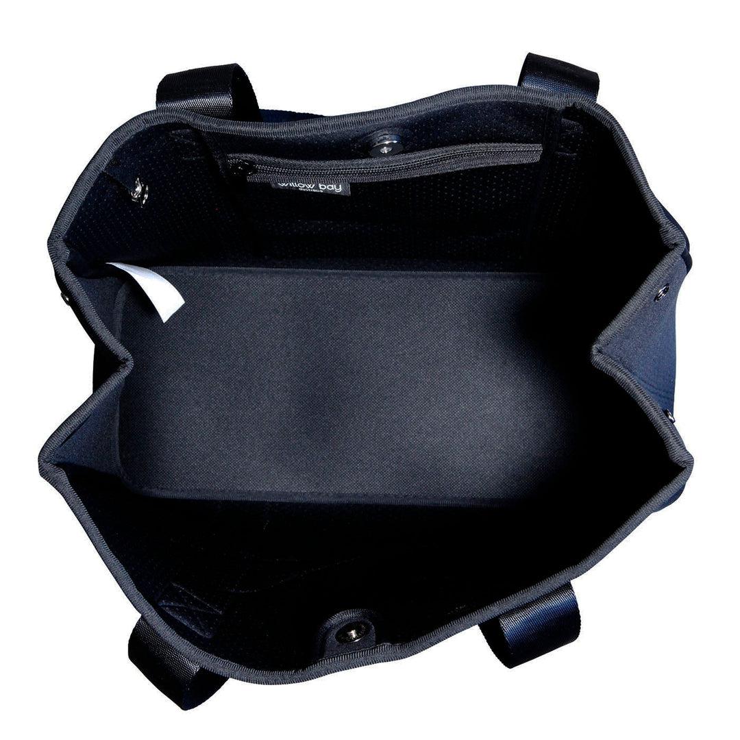 DAYDREAMER BRANDED Neoprene Tote Bag - BLACK-neoprene bag-shopping bag-handbag-travel bag-washable-vegan bag-Willow Bay Australia