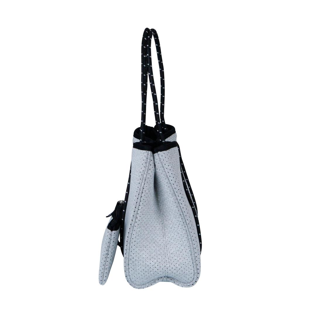 DAYDREAMER MINI Neoprene Tote with Closure - LIGHT MARLE-neoprene bag-shopping bag-handbag-travel bag-washable-vegan bag-Willow Bay Australia