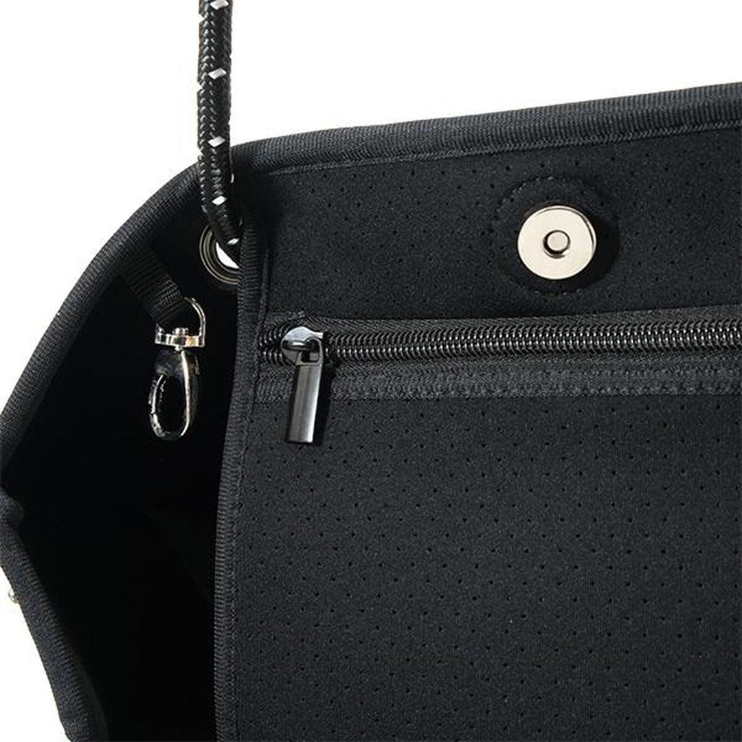 DAYDREAMER Neoprene Tote Bag With Closure - BLACK-DAYDREAMER Neoprene Tote Bag With Closure - BLACK - Willow Bay-Stunning, stylish and functional, our black daydreamer neoprene tote bags are perfect for everyday use. Free shipping for AU & NZ. Shop Now!

-neoprene bag-shopping bag-handbag-travel bag-washable-vegan bag-Willow Bay Australia