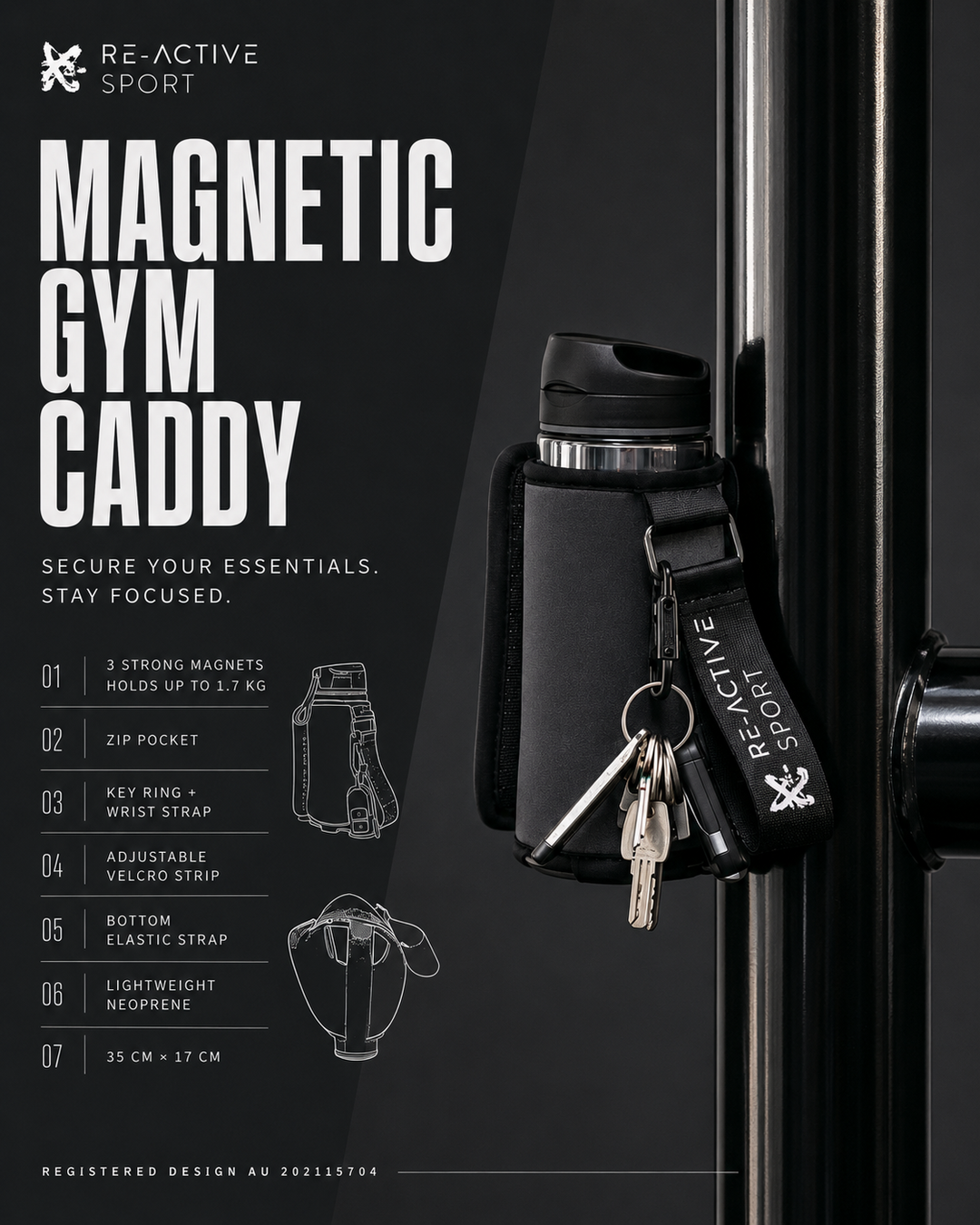 Magnetic Gym Caddy - Academy Blue