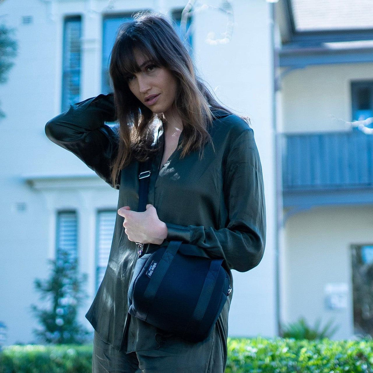 VOGUE Mini Neoprene Day Bag - BLACK-Crossbody-Willow Bay Australia