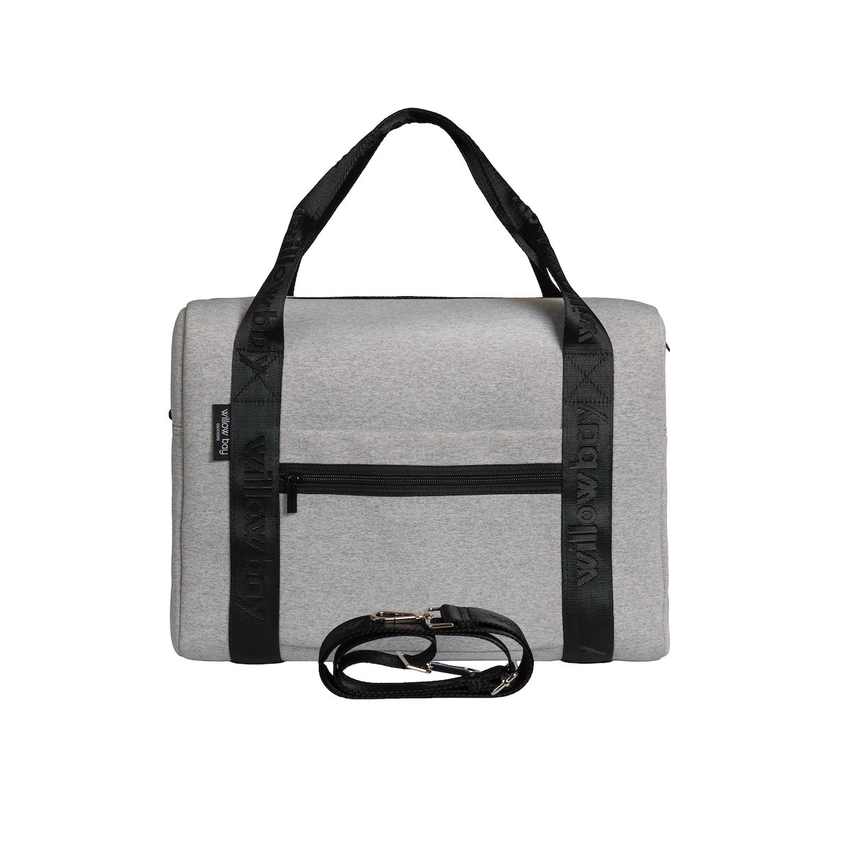 VOGUE TRAVEL DUFFEL Bag (with luggage/trolley sleeve) - Light Marle (Black Handle)