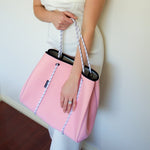 DAYDREAMER Neoprene Tote Bag With Closure - PINK-Sale-Willow Bay Australia