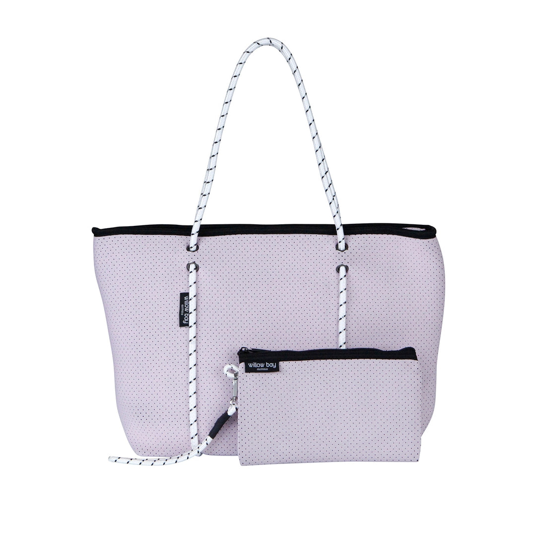 BOUTIQUE MINI Neoprene Tote Bag With Zip - WHITE – Willow Bay