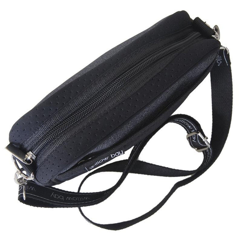 CROSSBODY Neoprene Bag - BLACK DENIM/BLACK-Crossbody-Willow Bay Australia