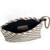 Woven Wanderer Clutch Bag - Beige/White-Neoprene-Willow Bay Australia