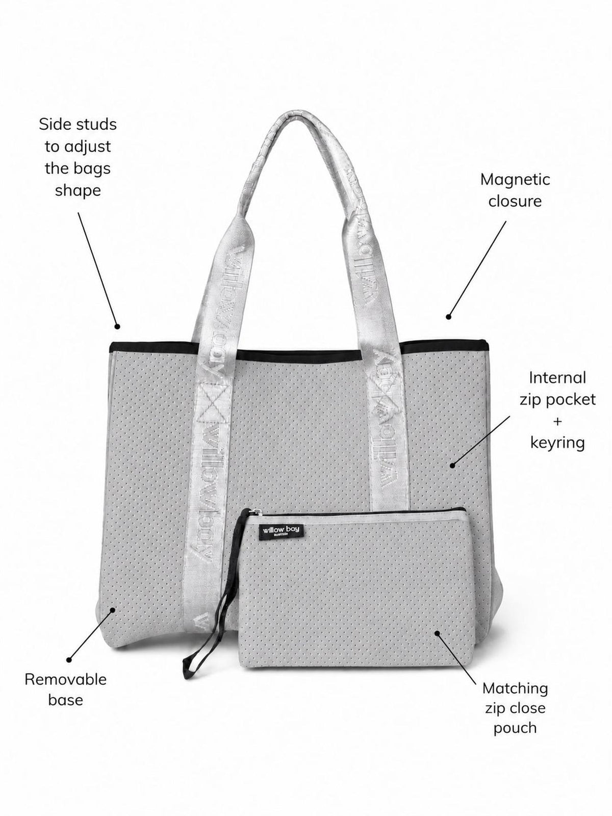 Daydreamer Branded Tote - Light Grey