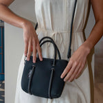 BOUTIQUE TINY Neoprene Tote Bag With Zip - BLACK-Zip Tote-Willow Bay Australia