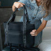 BOUTIQUE TRAVEL Neoprene Tote Bag With Zip (with luggage/trolley sleeve) - BLACK-Zip Tote-Willow Bay Australia