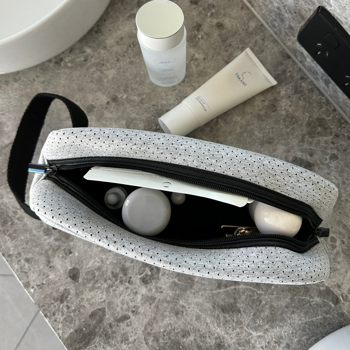 Cosmetic Bag - LIGHT MARLE