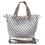 Woven Wanderer Crossbody Tote Bag - Beige/White-Willow Bay Australia