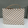 Woven Wanderer Clutch Bag - Beige/White-Neoprene-Willow Bay Australia