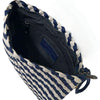 Woven Wanderer Clutch Bag - Navy/White-Neoprene-Willow Bay Australia